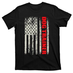 Dog Trainer Usa Flag Dog Training Fun K9 Training Show Dog T-Shirt