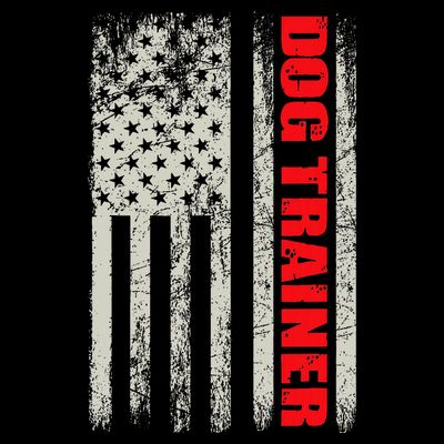 Dog Trainer Usa Flag Dog Training Fun K9 Training Show Dog T-Shirt