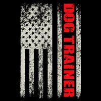 Dog Trainer Usa Flag Dog Training Fun K9 Training Show Dog Button