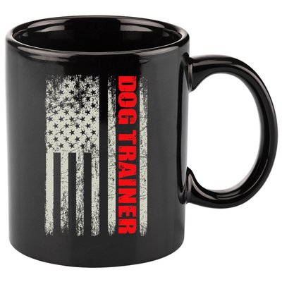 Dog Trainer Usa Flag Dog Training Fun K9 Training Show Dog 11oz C Handle Ceramic Mug