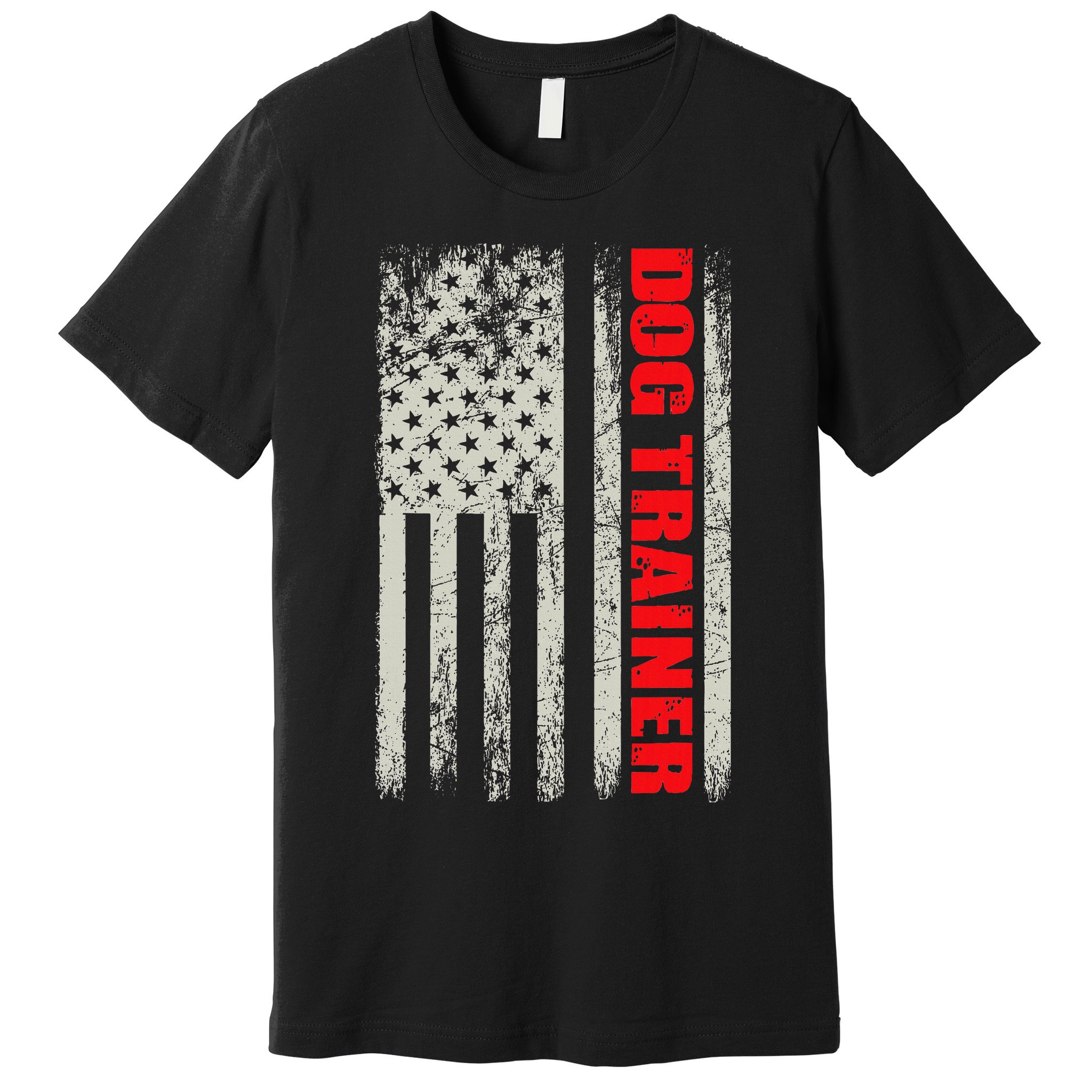 Dog Trainer Usa Flag Dog Training Fun K9 Training Show Dog Premium T-Shirt