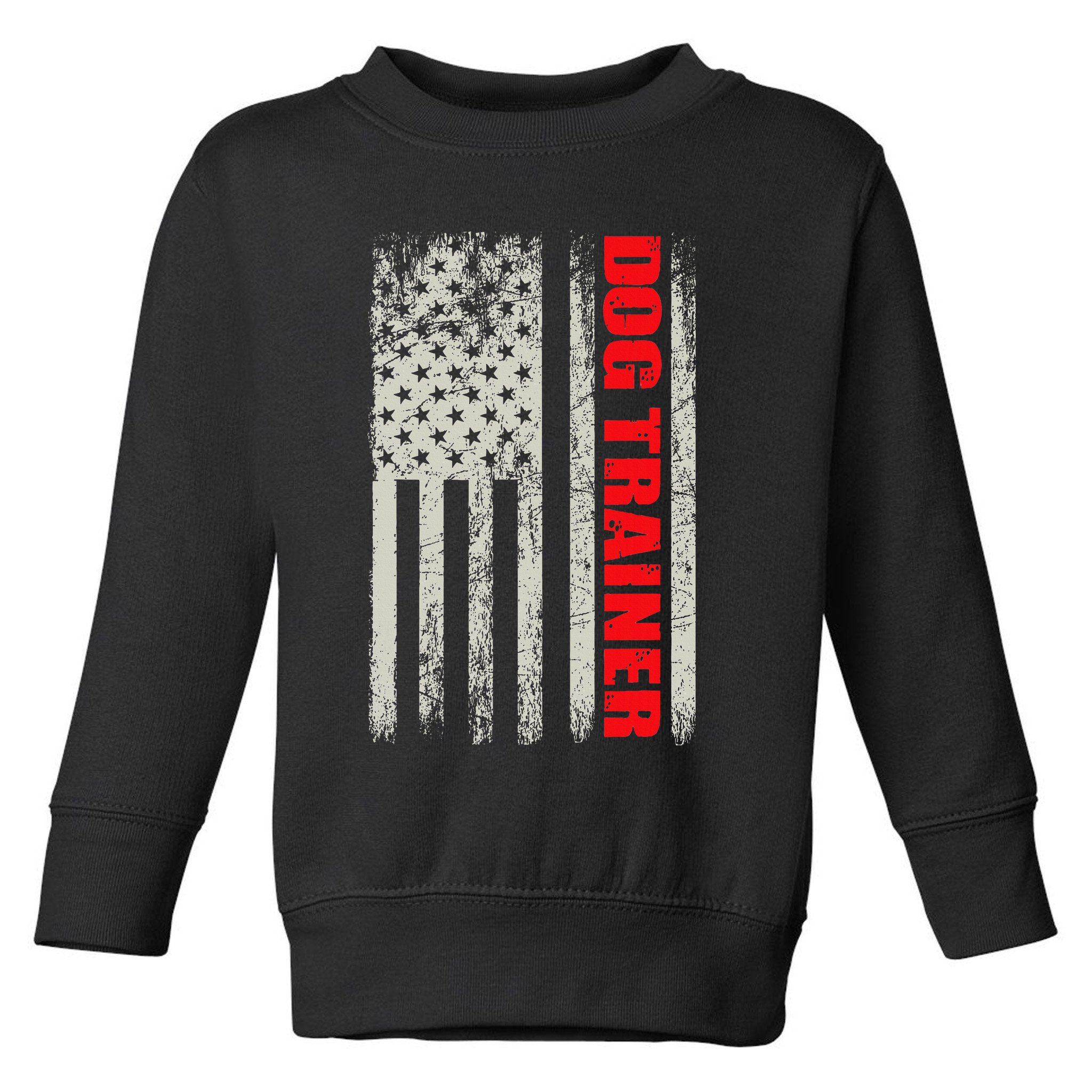 Dog Trainer Usa Flag Dog Training Fun K9 Training Show Dog Toddler Sweatshirt