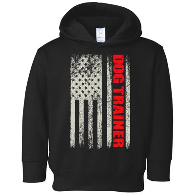 Dog Trainer Usa Flag Dog Training Fun K9 Training Show Dog Toddler Hoodie