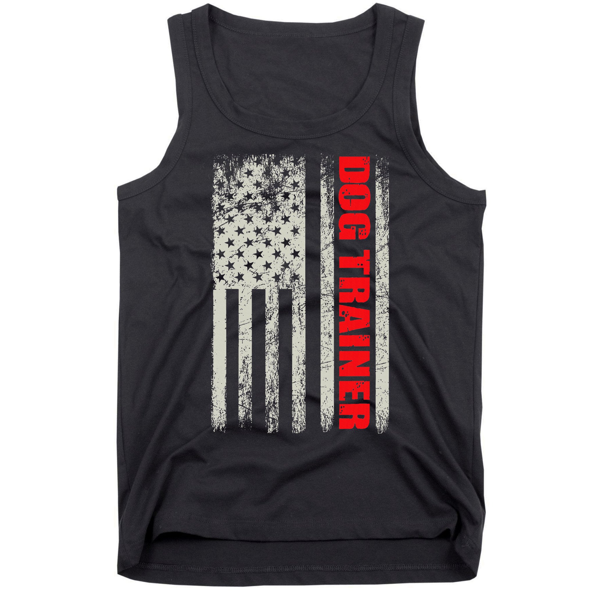Dog Trainer Usa Flag Dog Training Fun K9 Training Show Dog Tank Top