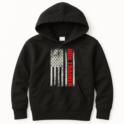 Dog Trainer Usa Flag Dog Training Fun K9 Training Show Dog Kids Hoodie
