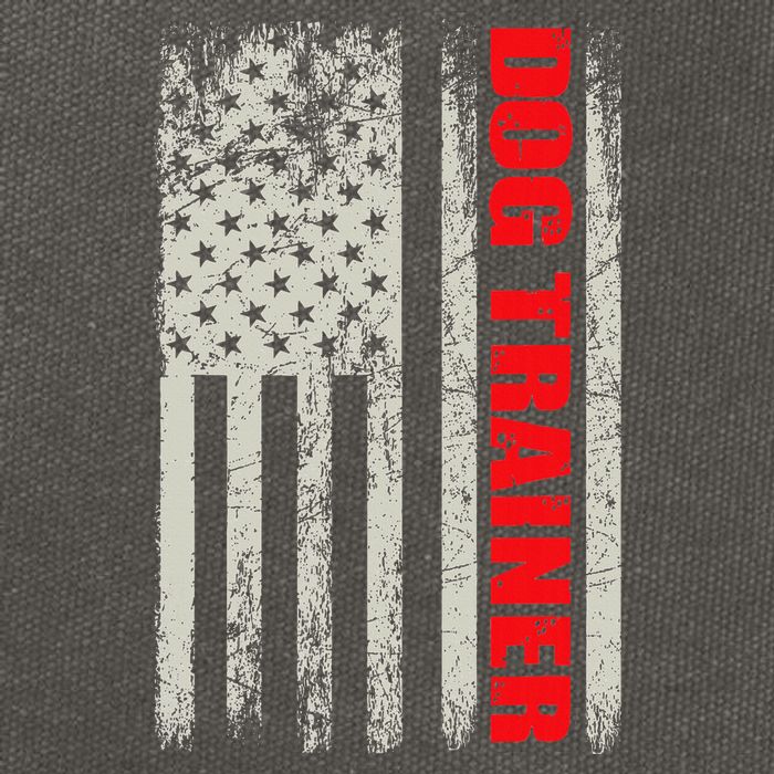 Dog Trainer Usa Flag Dog Training Fun K9 Training Show Dog Cotton Canvas Backpack