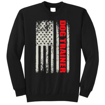 Dog Trainer USA Flag Dog Training Fun K9 Training Show Dog Sweatshirt