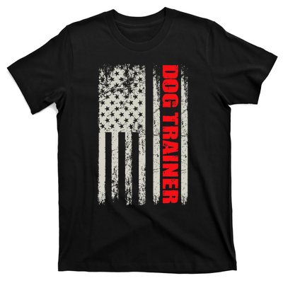 Dog Trainer USA Flag Dog Training Fun K9 Training Show Dog T-Shirt