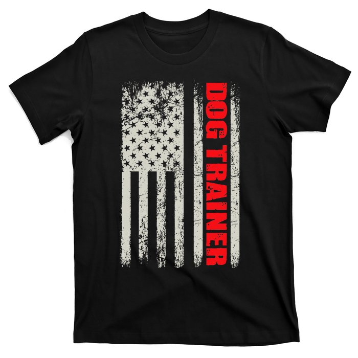 Dog Trainer USA Flag Dog Training Fun K9 Training Show Dog T-Shirt