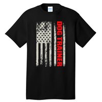 Dog Trainer USA Flag Dog Training Fun K9 Training Show Dog Tall T-Shirt