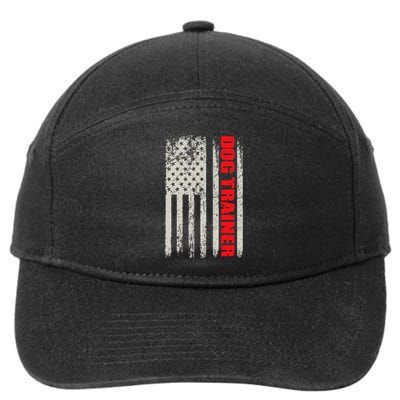 Dog Trainer USA Flag Dog Training Fun K9 Training Show Dog 7-Panel Snapback Hat