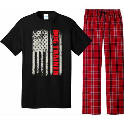 Dog Trainer USA Flag Dog Training Fun K9 Training Show Dog Pajama Set