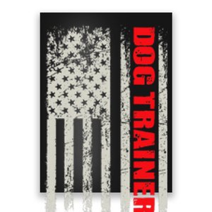 Dog Trainer USA Flag Dog Training Fun K9 Training Show Dog Poster