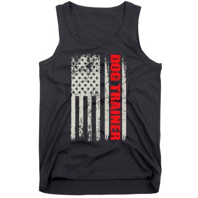 Dog Trainer USA Flag Dog Training Fun K9 Training Show Dog Tank Top