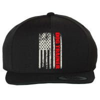 Dog Trainer USA Flag Dog Training Fun K9 Training Show Dog Wool Snapback Cap