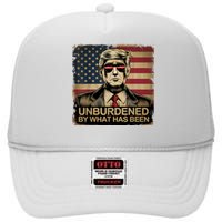 Donald Trump Unburdened By What Has Been Funny Adults .Qxjjlhih High Crown Mesh Back Trucker Hat