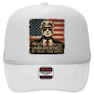 Donald Trump Unburdened By What Has Been Funny Adults .Qxjjlhih High Crown Mesh Back Trucker Hat