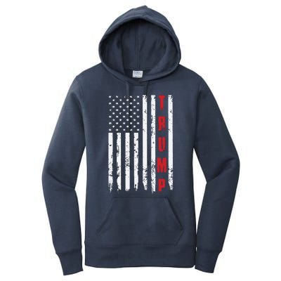 Donald Trump Usa President Vintage Flag On Back Women's Pullover Hoodie