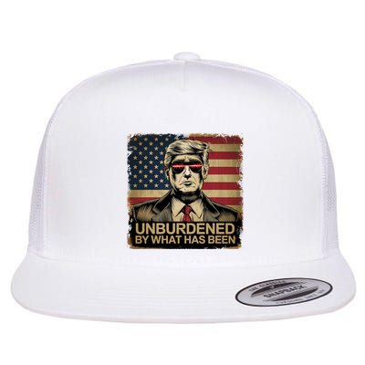 Donald Trump Unburdened By What Has Been Funny Adults Flat Bill Trucker Hat