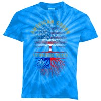 Distressed Tree Usa Flag American Grown Taiwanese Roots Gift Kids Tie-Dye T-Shirt