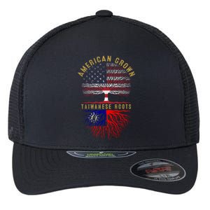 Distressed Tree Usa Flag American Grown Taiwanese Roots Gift Flexfit Unipanel Trucker Cap