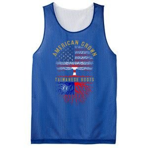 Distressed Tree Usa Flag American Grown Taiwanese Roots Gift Mesh Reversible Basketball Jersey Tank