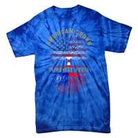 Distressed Tree Usa Flag American Grown Taiwanese Roots Gift Tie-Dye T-Shirt