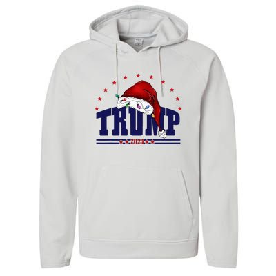 Donald Trump Usa 2024 Santa Claus Hat Christmas Performance Fleece Hoodie