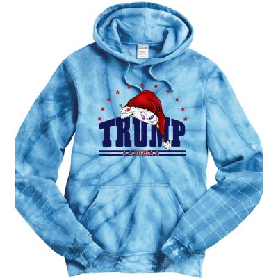 Donald Trump Usa 2024 Santa Claus Hat Christmas Tie Dye Hoodie