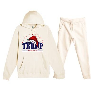 Donald Trump Usa 2024 Santa Claus Hat Christmas Premium Hooded Sweatsuit Set