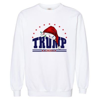 Donald Trump Usa 2024 Santa Claus Hat Christmas Garment-Dyed Sweatshirt