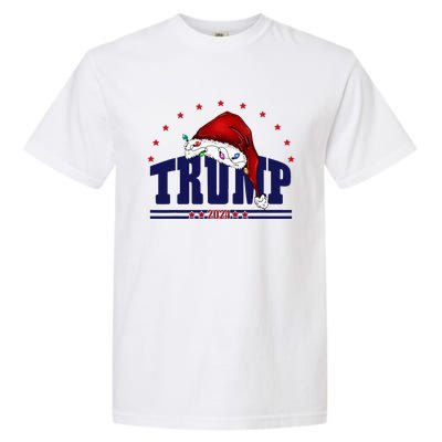 Donald Trump Usa 2024 Santa Claus Hat Christmas Garment-Dyed Heavyweight T-Shirt