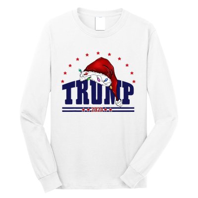 Donald Trump Usa 2024 Santa Claus Hat Christmas Long Sleeve Shirt