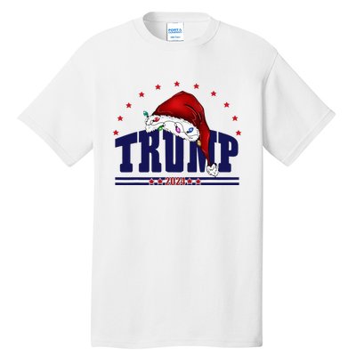 Donald Trump Usa 2024 Santa Claus Hat Christmas Tall T-Shirt