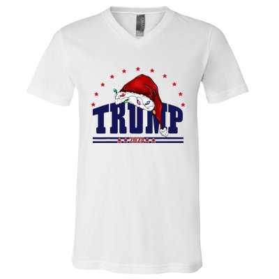 Donald Trump Usa 2024 Santa Claus Hat Christmas V-Neck T-Shirt