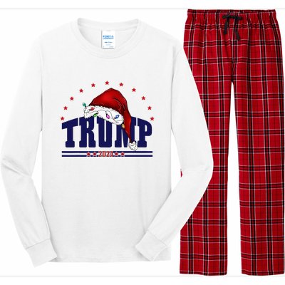 Donald Trump Usa 2024 Santa Claus Hat Christmas Long Sleeve Pajama Set