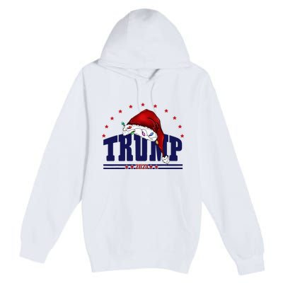 Donald Trump Usa 2024 Santa Claus Hat Christmas Premium Pullover Hoodie