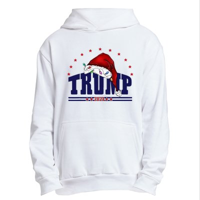 Donald Trump Usa 2024 Santa Claus Hat Christmas Urban Pullover Hoodie