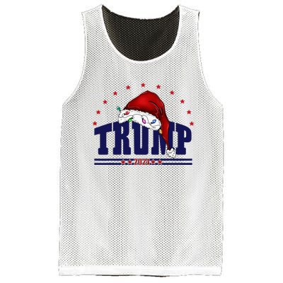 Donald Trump Usa 2024 Santa Claus Hat Christmas Mesh Reversible Basketball Jersey Tank