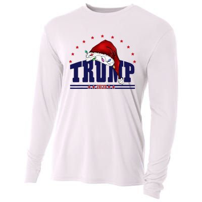 Donald Trump Usa 2024 Santa Claus Hat Christmas Cooling Performance Long Sleeve Crew