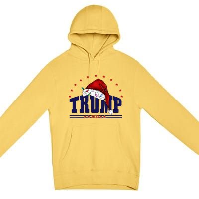 Donald Trump Usa 2024 Santa Claus Hat Premium Pullover Hoodie