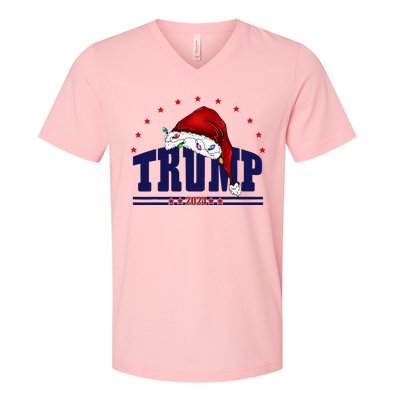 Donald Trump Usa 2024 Santa Claus Hat V-Neck T-Shirt