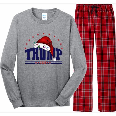 Donald Trump Usa 2024 Santa Claus Hat Long Sleeve Pajama Set