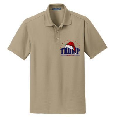 Donald Trump Usa 2024 Santa Claus Hat Dry Zone Grid Polo