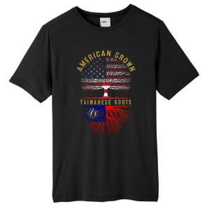 Distressed Tree Usa Flag American Grown Taiwanese Roots Gift Tall Fusion ChromaSoft Performance T-Shirt