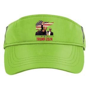 Donald Trump Usa Flag Fist Fight Election 2024 Adult Drive Performance Visor