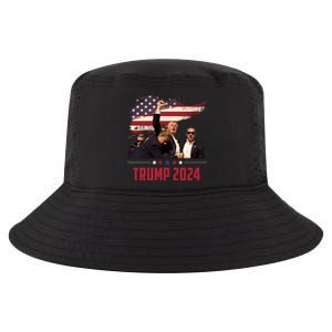 Donald Trump Usa Flag Fist Fight Election 2024 Cool Comfort Performance Bucket Hat