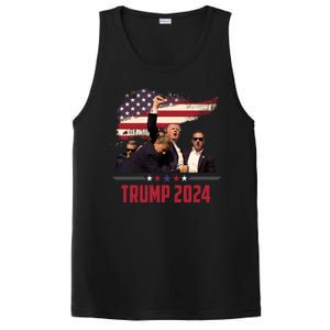 Donald Trump Usa Flag Fist Fight Election 2024 PosiCharge Competitor Tank