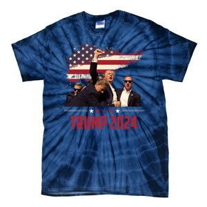 Donald Trump Usa Flag Fist Fight Election 2024 Tie-Dye T-Shirt