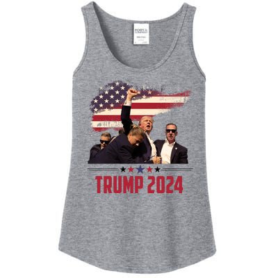 Donald Trump Usa Flag Fist Fight Election 2024 Ladies Essential Tank